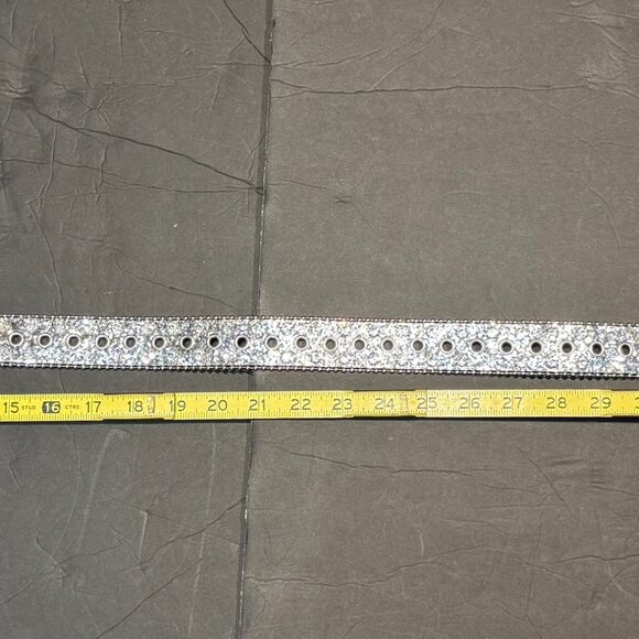 Silver Diamond-Sequined BB Belt – 42" Y2K Street Style (Women’s/Unisex) - Picture 4 of 6